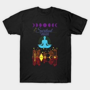 Spiritual Junkie Meditation Chakra Colors Lightworker T-Shirt